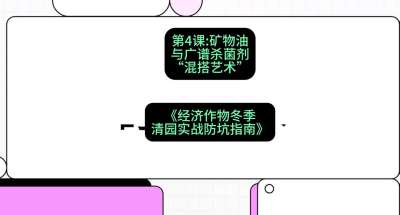 第4节：【替代方案】矿物油与广谱杀菌剂的&ldquo;混搭艺术&rdquo;，课程：《经济作物冬季清园&middot;实战防坑指南》#识农AI