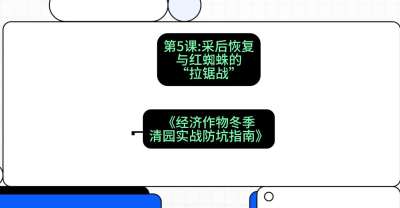 第5节：【柑橘清园】采后恢复与红蜘蛛的&ldquo;拉锯战&rdquo;，课程：《经济作物冬季清园&middot;实战防坑指南》#识农AI