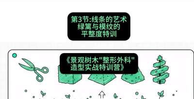 第03节：线条的艺术&mdash;&mdash;绿篱与模纹的平整度特训，课程：《景观树木&ldquo;整形外科&rdquo;造型实战特训营》#识农AI